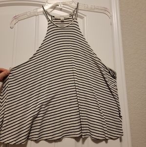 Black and white strip top